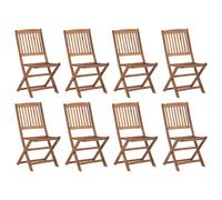 Folding Outdoor Chair Foldable Garden Dining Chair Solid Wood Acacia vidaXL