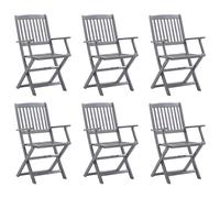 Folding Outdoor Chair Foldable Garden Dining Chair Solid Wood Acacia vidaXL