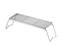 Folding Outdoor Cooking Rack | Stainless Steel Campfire Cooking Rack for Chicken Beef Vegetables Meat Mushroom Fishing Hiking