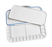 Folding Paint Tray Watercolor Palette with 2 Additional Spacious Mixing Areas for Artists Painters Hobbyists Paint Tray Folding Palette for Gouache Painting