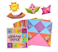 Folding Paper for Kids - Craft Supplies Colorful Animal Folding Papers, Preschool Learning Activities, Arts and Crafts Set with Instructional Book for Creative Art Projects, & DIY Craft Paper