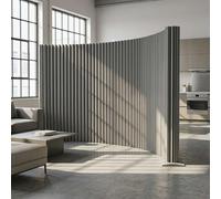 Folding Paper Partitions Room Dividers, Portable Privacy Screens, Freestanding Divider for Room Separation,Dorm Office Studio Exhibition Store Enterprise, Set Up in Seconds and Folds Flat, Grey