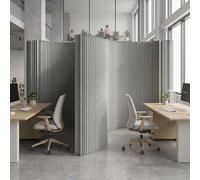 Folding Paper Partitions Room Dividers, Portable Privacy Screens, Freestanding Divider for Room Separation,Dorm Office Studio Exhibition Store Enterprise, Set Up in Seconds and Folds Flat, Grey