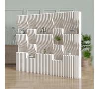 Folding Paper Room Divider, Portable Privacy Screen, Display Partition Temporary Wall for Hotels, Coffee Shop,Indoor Wall Separator,Exhibition & Clothing Stores(L500xW43xH180cm)