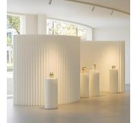 Folding Paper Room Divider, Privacy Screen Partition Wall, Freestanding Lightweight and Portable for Room, Dorm, Studio, Office