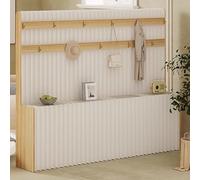 Folding Paper Room Divider With Hooks, Deformable Separation Panel, Clothes Hanger, Indoor Freestanding Partition for Home Office Studio Exhibition(White,47.2X70.9IN/120X180CM)