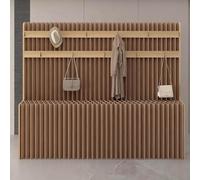 Folding Paper Room Divider With Hooks, Deformable Separation Panel, Clothes Hanger, Indoor Freestanding Partition for Home Office Studio Exhibition(Brown,63X70.9IN/160X180CM)