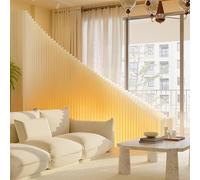 Folding Paper Room Divider with Light Strip, Portable Privacy Screen for Space Separation in Home, Office, or Retail