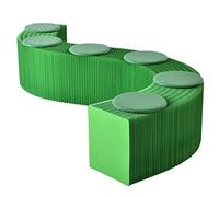 Folding Paper Stool Chair Lightweight Portable Sofa Eco-Friendly Relaxing Footrest Ideal for Office Living Room Shopping Mall - Red & Green Options
