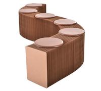Folding Paper Stool Chair Multi-Functional Ottoman Footrest Extra Seating for Living Room Entryway & Bedrooms - Stylish Brown Bench for Modern Homes