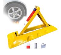 Folding Parking Barrier,Car Parking Pole Triangular, Anti-theft+ Anti-prying, Lockabler, Compression Resistance 6 Tons, No Punching, Can Be Installed Indoors Or Outdoors,A