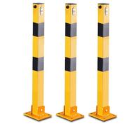 Folding Parking Barrier Post, Driveway Car Stopper Security Blocker, Durable Bollard for Outdoor Vehicle Protection, Safety Floor Lock for Parking Space