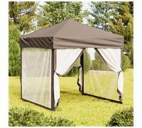 (taupe, 199 x 199 x 254 cm) vidaXL Folding Party Tent with Sidewalls Pavilion Marquee Multi Colours/Sizes