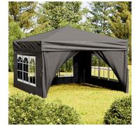 Folding Party Tent 3x3 m Anthracite 210D Oxford Canopy Steel Frame Pop-Up EZ