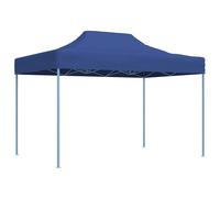 Folding Party Tent Blue 280x410x315cm 600D Oxford PVC Roof Steel Frame With Pegs