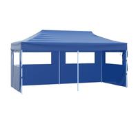 Folding Party Tent Blue 3x6m 600D Oxford PVC Canopy Powder-Coated Steel Frame UV