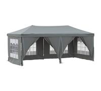 (Red) vidaXL Folding Party Tent with Sidewall Patio Camping Gazebo Pavilion Marquee