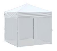vidaXL Folding Party Tent with Sidewalls Blue 2x2 m