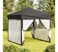 (anthracite, 199 x 199 x 254 cm) vidaXL Folding Party Tent with Sidewalls Pavilion Marquee Multi Colours/Sizes
