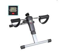 Folding Pedal Exerciser, Mini Exercise Bike Portable Foot Peddler Desk Bike Arm And Leg Peddler Machine With Lcd Monitor
