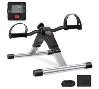 Folding Pedal Exerciser, Mini Under Desk Exercise Bike Foot Hand Cycle Portable, Arm and Leg Exercise Peddler Machine with LCD Monitor