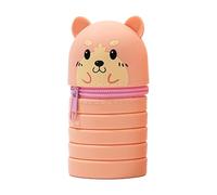 Folding Pencil Case - 20cm Retractable Silicone Stationery Organizer, Cute Cartoon Shape for Kids Teens, Portable School Supply Holder | Expandable Pencil Pouch for Desk Dorm Home Classroom Storage