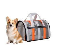 Folding Pet Carrier for Dogs and Cats | Portable Carry with Breathable Network Panels Ideal for Travel, Vets and Flights, Safe and Comfortable for Pets