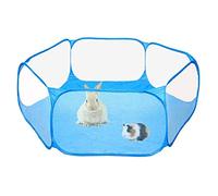 Folding Pet Cat Playpen Rabbit Hamster Indoor Outdoor Guinea Pig Run Portable UK (Blue)