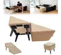 Folding Pet Stairs for Dogs, Non-Slip Stable Ramp for Indoor and Outdoor Use, Ideal for Sofa or Bed Access