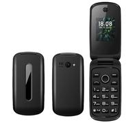 Folding Phone for Seniors, Dual SIM Senio with SOS Butto Basic Cell Phone for The Elderly, Large Buttons & Powerful Speaker, Large icons/Torch, MP3 player/FM radio,Black