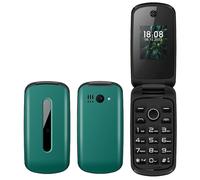 Folding Phone for Seniors, Dual SIM Senio with SOS Butto Basic Cell Phone for The Elderly, Large Buttons & Powerful Speaker, Large icons/Torch, MP3 player/FM radio,Green