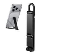 Folding Phone Stand - Portable Keychain Smartphone Cradle, Compact Hold | Buckle Travel Mount, Compact Phone Support | Pocket Holder for Smartphones Tablets Office Camping Airplane Hotel Vacatio