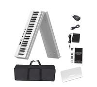 Folding Piano 88 Keys Adult Electronic Piano Beginners Midi Controller Musical Keyboard Professional Portable(White,EU)