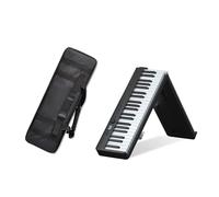 Folding Piano Keyboard, 88 Key Semi-Weighted Digital Piano, Bluetooth Electric Piano with Sustain Pedal & Carrying Case, Ideal for Adult, Kids (Color : Black)
