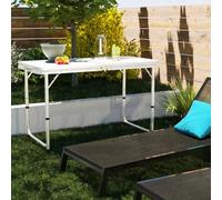 Folding Picnic Table, Aluminum Alloy Camping Table That Fold Up,portable Fold Away Garden Beach Barbecue Bbq Table,outdoor