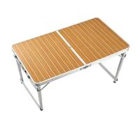 Folding Picnic Table, Portable Aluminum Camping Table with Carry Handle, Lightweight Foldable Outdoor Work Desk for BBQ and Camping, 108/118cm