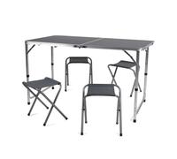 Camp Active Foldable Picnic Set Table 120 x 60 cm with 4 Stools