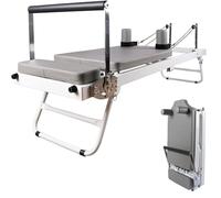 Folding Pilates Reformer Machine with Accessories for Home Strength Training, Supports up to 300 Pounds