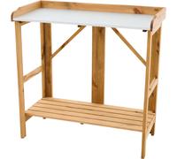 Folding Plant Table Garden Table Work Table Falk Pine Wood 89 X 48 X 97 Cm