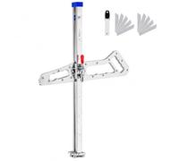Folding Plasterboard Cutter, 1.5-61 cm Cutting Range, 10 Blades, for 8-11 mm Boards, Quick Lock, Laser Scale, 8 Nylon Pulleys, Scraping Edge