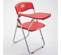 Folding Plastic Conference Chair with Tablet Arm, Mesh Backrest and Padded Seat, Stackable Portable Training Chair for Office, School and Classroom
