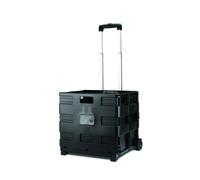 Folding Plastic Trolley Crate Black 0402012