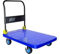 Folding Platform CartPlastic Hand Truck Quiet Design Flatbed Moving Wagon for Easy Transport and Storage Versatile Utility Cart for Home and Garden