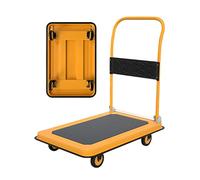 Folding Platform Truck Heavy-Duty Hand Cart Portable Moving Hand Truck with Anti-Slip Coating & Rubber Edge Protection 90x60x95cm - Ideal for Home & Warehouse Use