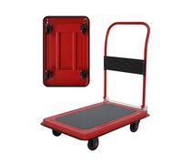 Folding Platform Truck Heavy-Duty Hand Cart with Anti-Slip Coating Portable Moving Hand Truck Rubber Edge Protection 78x51x89cm Ideal for Home & Warehouse Use