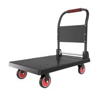 Folding Platform Truck with Wheels, 300kg Load Capacity, Widened Baffle Design for Easy Storage, Home and Commercial Use