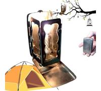Folding Pocket Candle Lantern, Krogesdiscount Folding Pocket Candle, Pocket Candle Lantern Candle Holder Storage Box, Portable Outdoor Candle Lamp for Camping Hiking Travel (1 Pcs)
