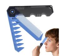 Folding Pocket Comb - 2 in 1 Pocket Beard Comb | Mini Hair Oil Head Styling Tool Clipper for Beards Mustaches Salon