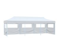 Folding Pop-up Party Tent with 5 Sidewalls 3x9m White Gazebo Canopy vidaXL