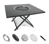 Folding Portable BBQ Grill Table for Outdoor Cooking, Charcoal Grill Table for Home, Camping, and Picnic - Durable and Lightweight Design